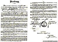 Vertrag mit Spritzenmeister 1911 - zum Vergrößern klicken