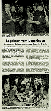 Zeitungsartikel Zeltlager 1979 - zum Vergrößern klicken