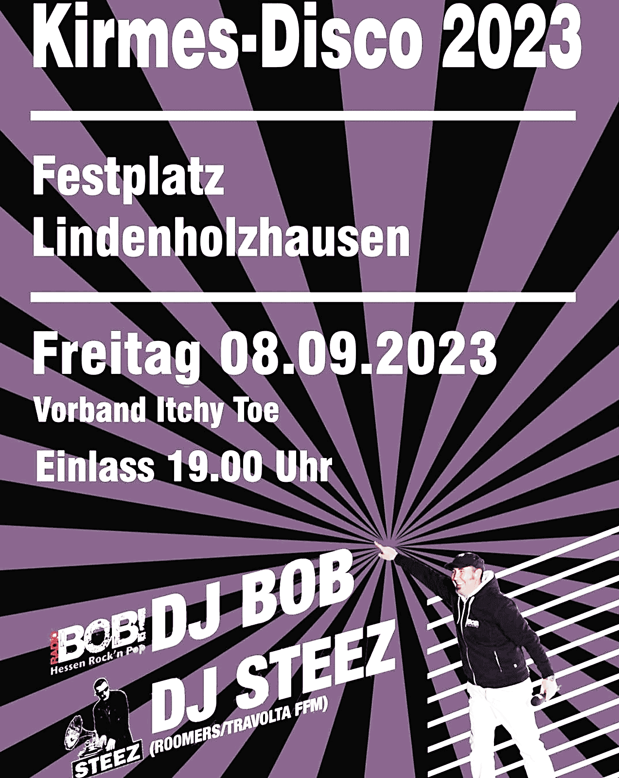 Kirmes Lindenholzhausen Disco Plakat 2023