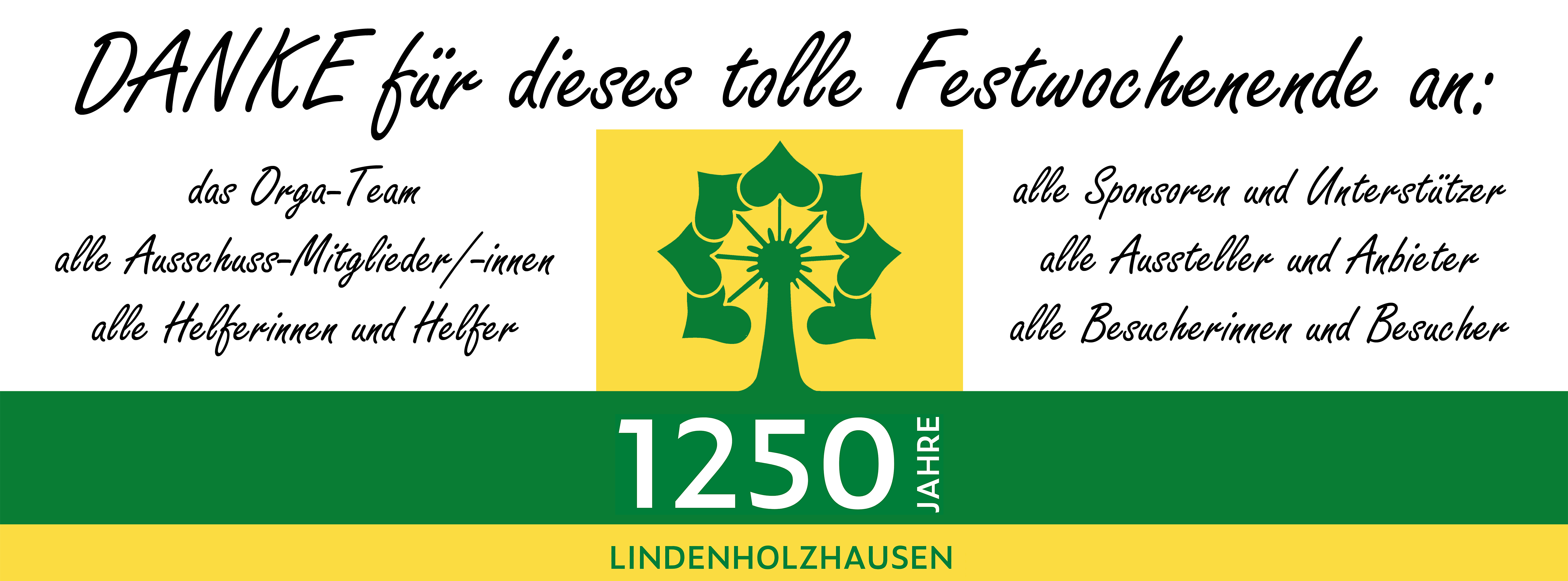 1250 Jahre Lindenholzhausen - Danke