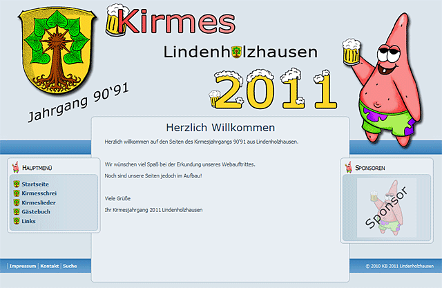 Webauftritt der Kirmesburschen 2011