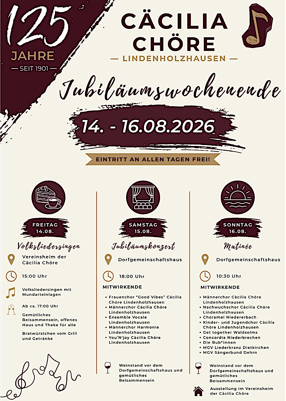 125 Jahre Cäcilia Lindenholzhausen